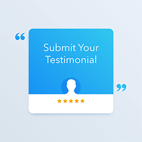 testimonial review template with star rating remark vector